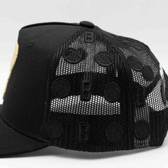 Milwaukee Bucks Mitchell & Ness Monogram NBA Trucker Cap Black Taass sale