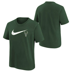 Milwaukee Bucks Nike Swoosh Logo NBA T-Shirt Green (YOUTH) Taass US