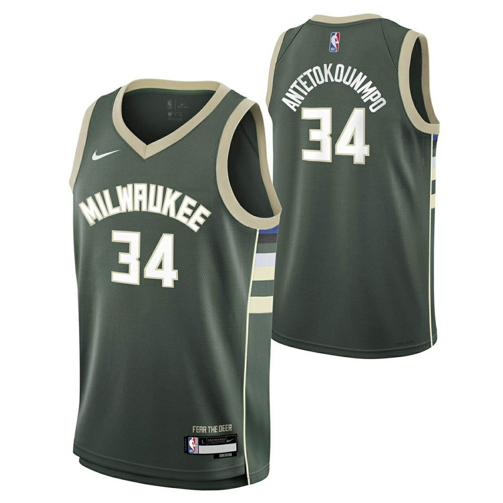 Giannis Antetokounmpo #34 Milwaukee Bucks Nike Swingman NBA Jersey Green (YOUTH) Fashion