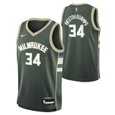 Giannis Antetokounmpo #34 Milwaukee Bucks Nike Swingman NBA Jersey Green (YOUTH) Fashion