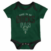 Milwaukee Bucks Game Time NBA Baby Bodysuit Set (3-Piece) Taass for sale
