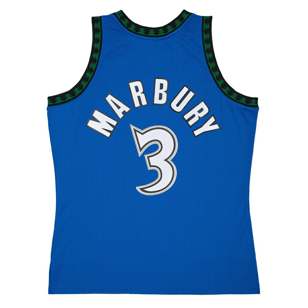 Stephon Marbury #3 Minnesota Timberwolves 1996-97 Mitchell & Ness Swingman NBA Jersey Blue Taass sale