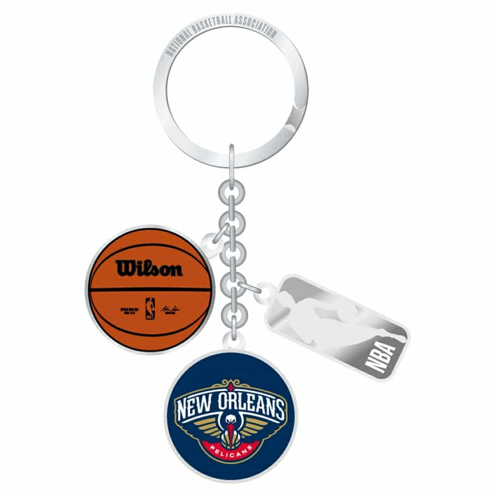New Orleans Pelicans NBA Charm Key Ring Taass US