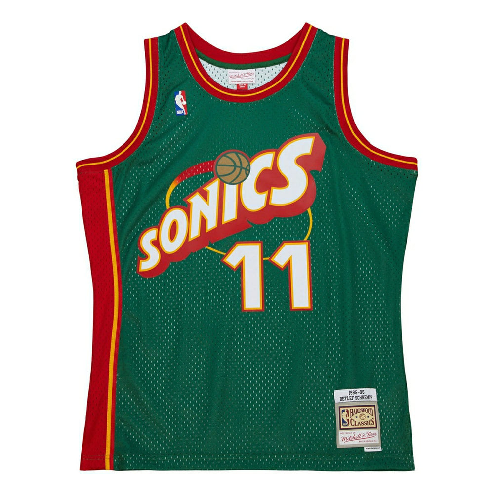 Detlef Schrempf #11 Seattle SuperSonics 1995-96 Swingman NBA Jersey Green Classic