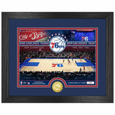 Philadelphia 76ers 3-Time NBA Champions Bronze Coin Framed Photo Taass sale