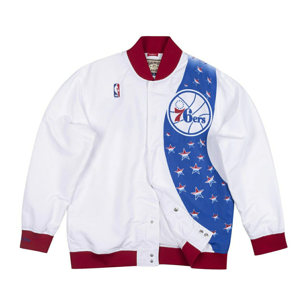 Philadelphia 76ers 1993-94 Authentic Warm Up NBA Jacket White Taass sale