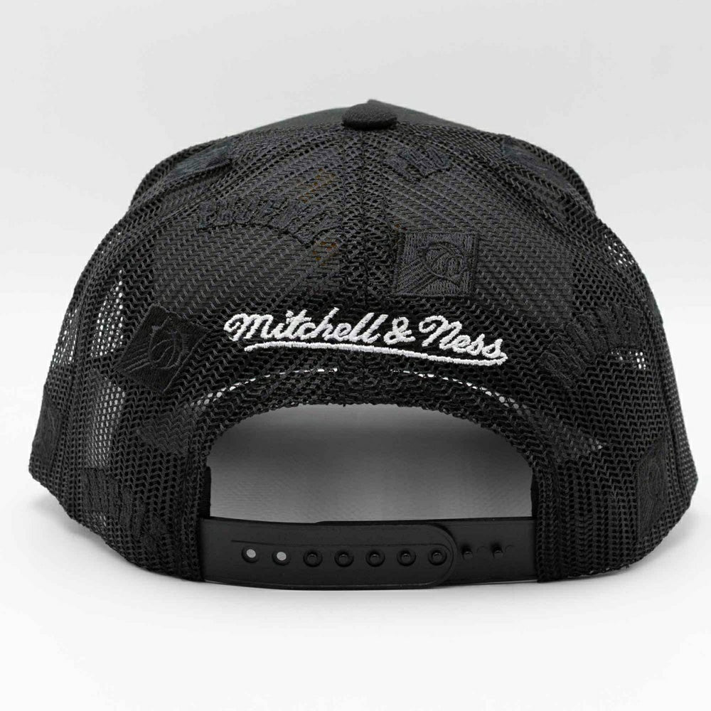 Phoenix Suns Mitchell & Ness Monogram NBA Trucker Cap Black Taass for sale