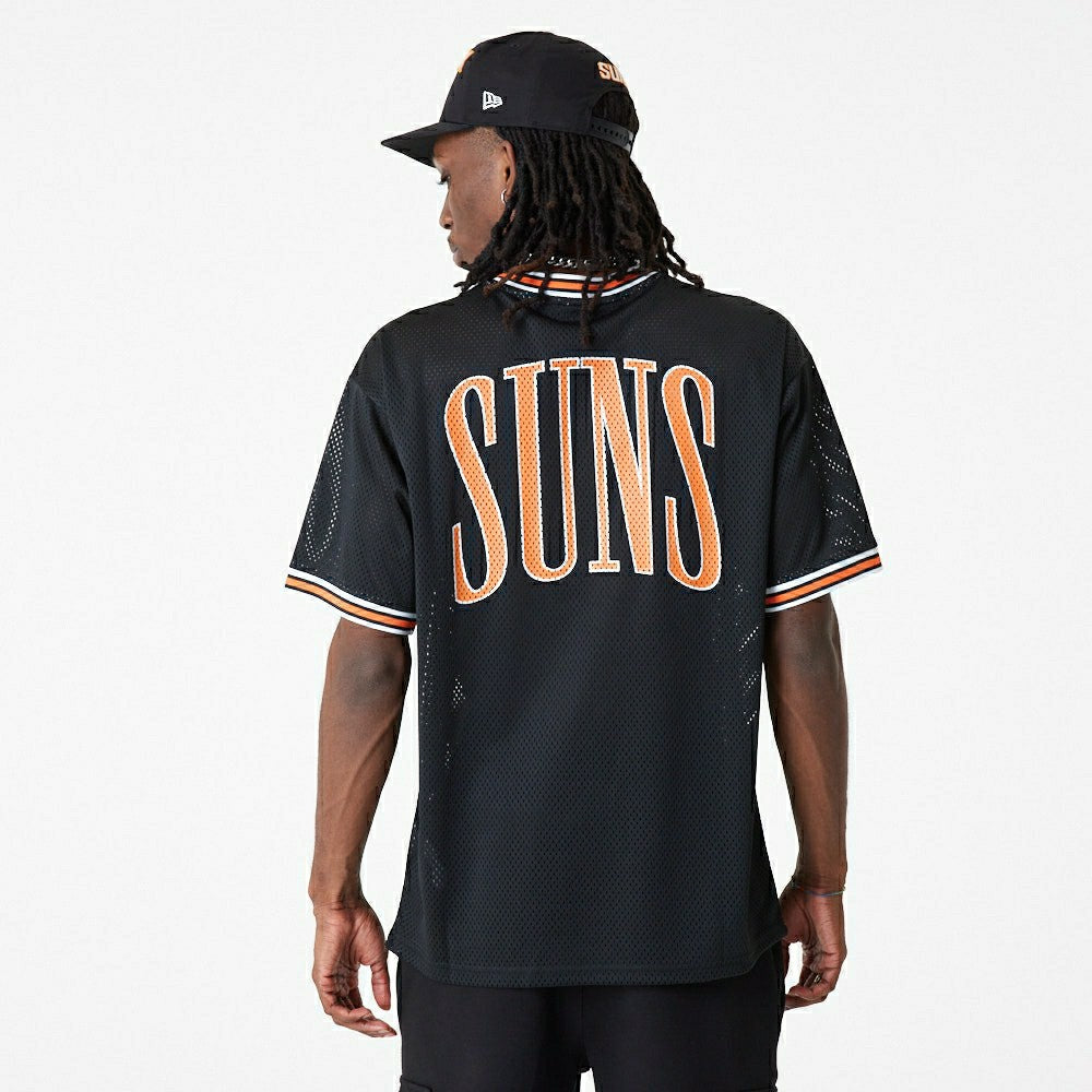 Phoenix Suns New Era Oversized NBA Mesh T-Shirt Black Classic