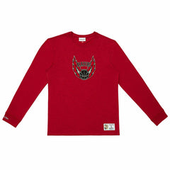 Portland Trail Blazers Mitchell & Ness Legendary Slub NBA Long Sleeve Shirt Red Taass sale