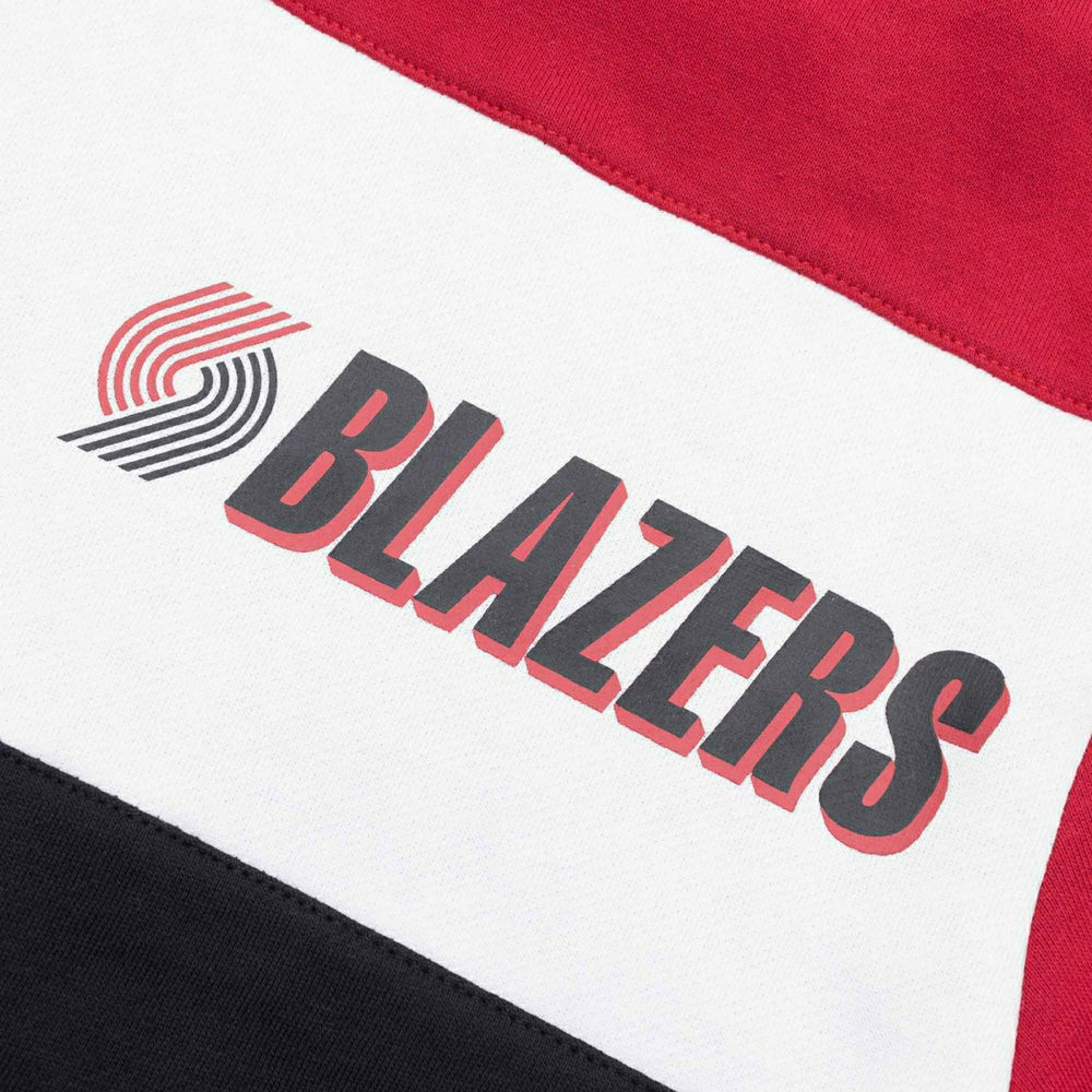 Portland Trail Blazers Mitchell & Ness Color Blocked NBA Fleece Hoodie Classic