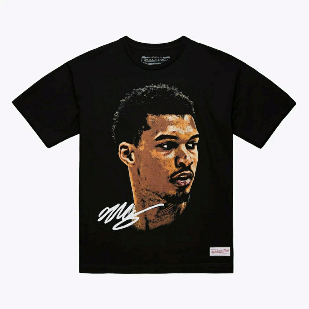 Victor Wembanyama Mitchell & Ness Real Big Face NBA Tee Black Lifestyle