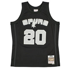 Manu Ginobili #20 San Antonio Spurs Black Mitchell & Ness Swingman NBA Jersey Taass US