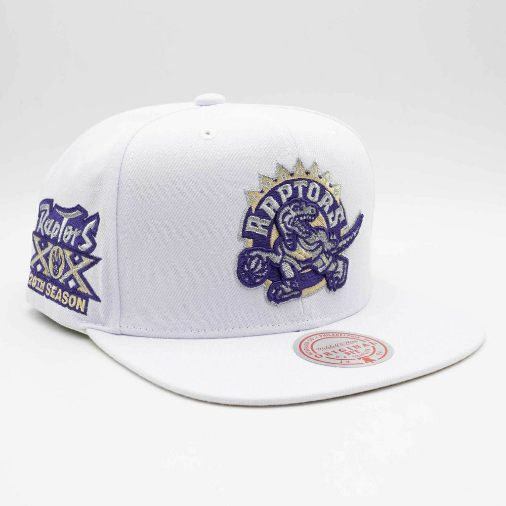 Toronto Raptors Winter White Mitchell & Ness Snapback NBA Cap Taass for sale