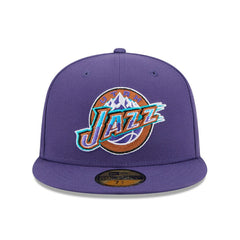 Utah Jazz 1979-1996 Hardwood Classics 59FIFTY Fitted Cap Purple Taass for sale