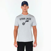 Utah Jazz Team Logo New Era NBA T-Shirt Gray Taass US
