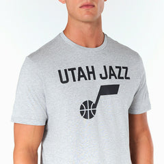 Utah Jazz Team Logo New Era NBA T-Shirt Gray Taass US