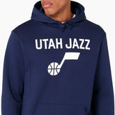 Utah Jazz Team Logo New Era Hoodie NBA Sweatshirt Navy Classic