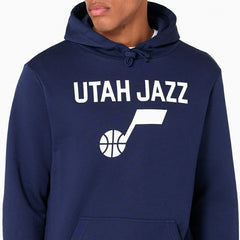 Utah Jazz Team Logo New Era Hoodie NBA Sweatshirt Navy Classic