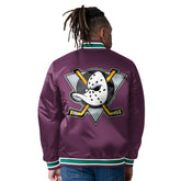 Anaheim Ducks Closer Reversible NHL Varsity Jacket Purple/Teal Taass for sale