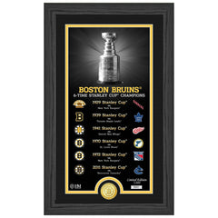 Boston Bruins Stanley Cup Legacy Bronze Coin Framed NHL Photo Taass for sale
