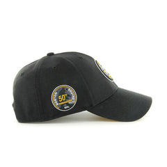 Boston Bruins 50th Anniversary Sure Shot Vintage MVP Snapback NHL Cap Alternate Black Lifestyle