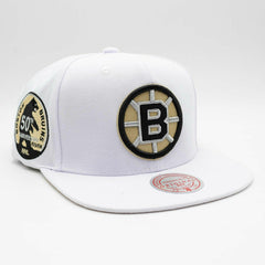 Boston Bruins Winter White Mitchell & Ness Snapback NHL Cap Classic