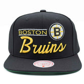 Boston Bruins Retro Lock Up Mitchell & Ness Snapback NHL Cap Black Taass sale