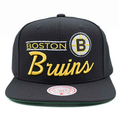 Boston Bruins Retro Lock Up Mitchell & Ness Snapback NHL Cap Black Taass sale