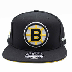 Boston Bruins Vintage Mitchell & Ness Fitted NHL Cap Black Taass for sale