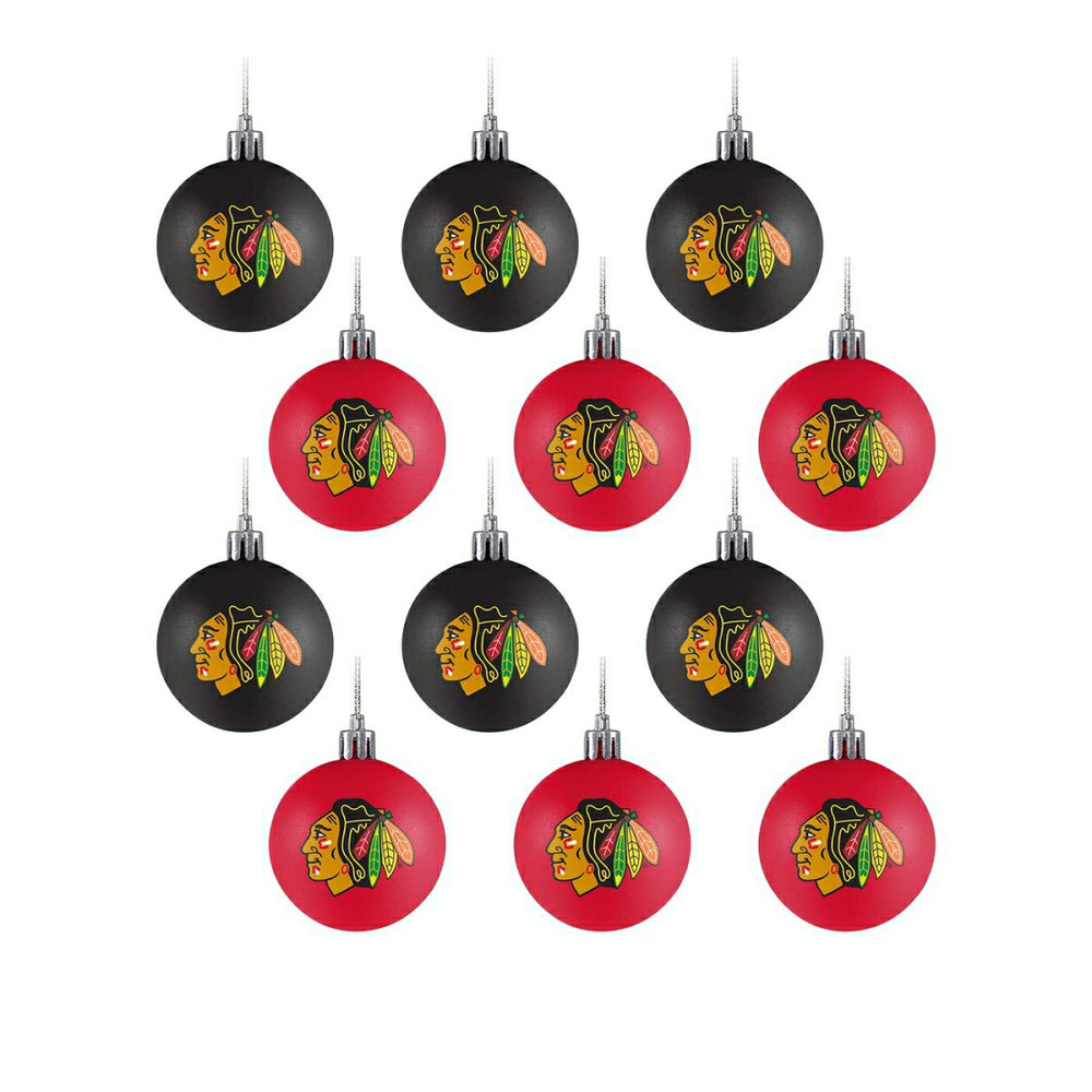 Chicago Blackhawks NHL Christmas Ornament Set (12-Piece) Taass for sale