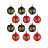 Chicago Blackhawks NHL Christmas Ornament Set (12-Piece) Taass for sale