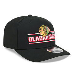 Chicago Blackhawks NHL Stated 9SEVENTY Stretch-Snap Cap Black Lifestyle