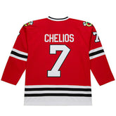 Chris Chelios #7 Chicago Blackhawks 1991-92 Premium Power Play NHL Jersey Red Taass US