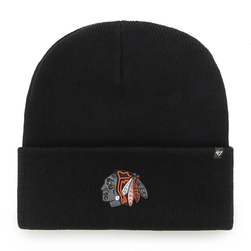 Chicago Blackhawks '47 Haymaker NHL Beanie Knit Black Lifestyle