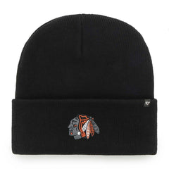 Chicago Blackhawks '47 Haymaker NHL Beanie Knit Black Lifestyle