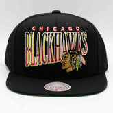 Chicago Blackhawks Line Works Mitchell & Ness Original Fit Snapback NHL Cap Taass for sale