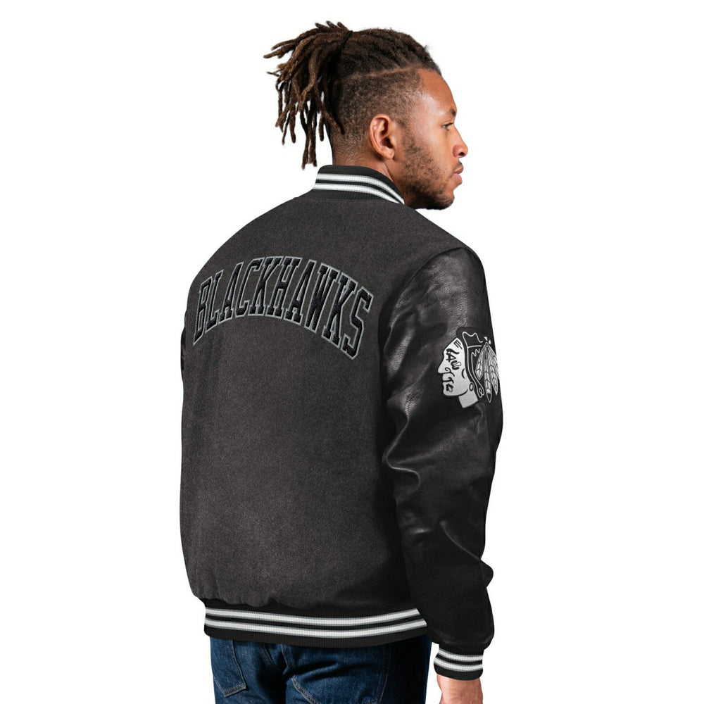 Chicago Blackhawks First Rounder Starter NHL Varsity Wool Jacket Taass US
