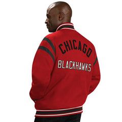 Chicago Blackhawks G-III Tailback NHL Varsity Jacket Red Fashion