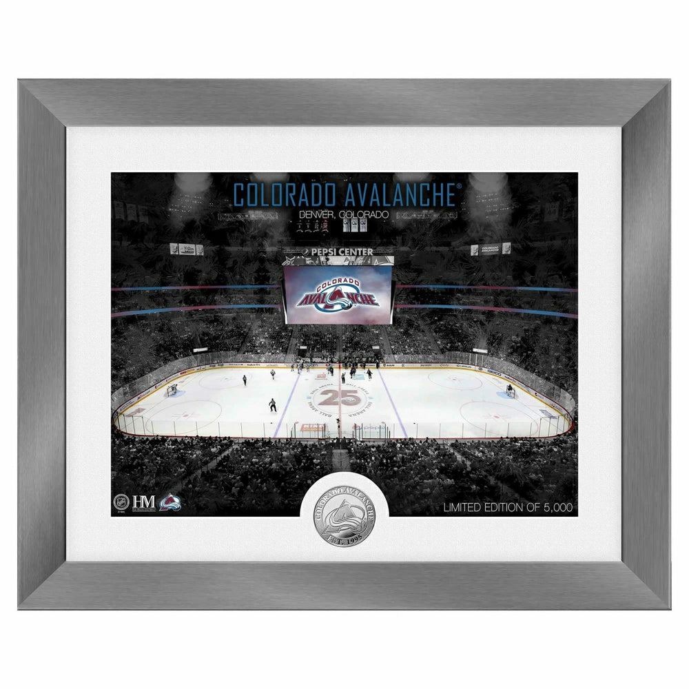 Colorado Avalanche Art Deco Stadium Silver Coin Framed NHL Photo Fashion