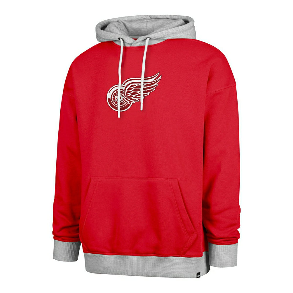Detroit Red Wings Patch '47 Drop Shoulder NHL Hoodie Red Classic