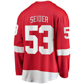 Moritz Seider #53 Detroit Red Wings Breakaway NHL Jersey Red Fashion