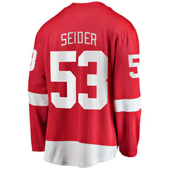 Moritz Seider #53 Detroit Red Wings Breakaway NHL Jersey Red Fashion