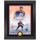 Leon Draisaitl Edmonton Oilers Bronze Coin Framed NHL Photo Taass sale