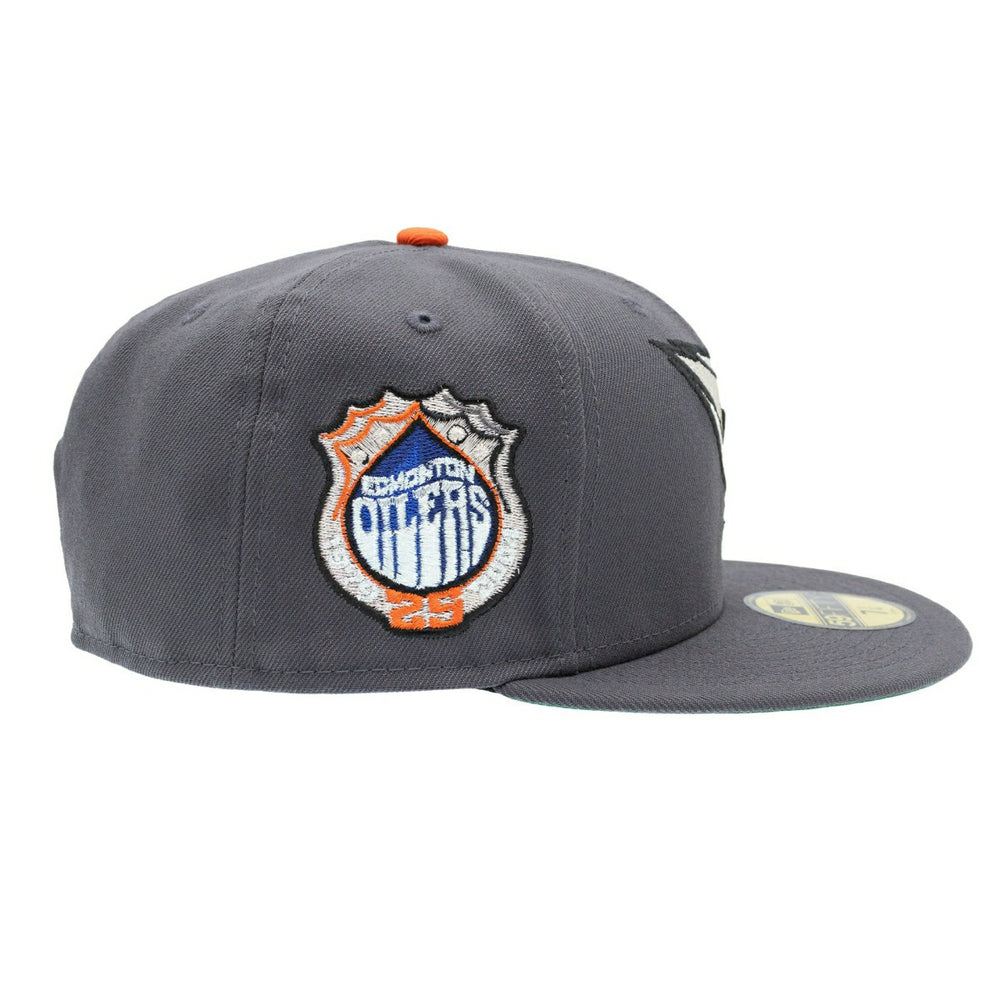 Edmonton Oilers 25th Anniversary 59FIFTY Fitted NHL Cap Dark Gray Taass for sale