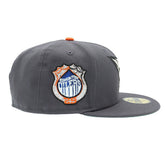 Edmonton Oilers 25th Anniversary 59FIFTY Fitted NHL Cap Dark Gray Taass for sale