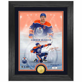 Connor McDavid Edmonton Oilers Bronze Coin Framed NHL Photo Taass sale