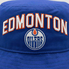 Edmonton Oilers Starter Slapshot NHL Bucket Hat Blue Taass sale