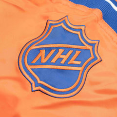 Edmonton Oilers Enforcer NHL Varsity Satin Jacket Taass US