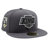 Los Angeles Kings 50th Anniversary 59FIFTY Fitted NHL Cap Dark Gray Taass sale
