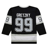 Wayne Gretzky #99 Los Angeles Kings 1992-93 Premium Power Play NHL Jersey Black Taass for sale